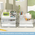 thumbnail image 3 of 4-Tier Paper Organizer for Desk, Stackable Desk Organizer Paper Tray, Desk Accessories & Workspace Organizers, 3 of 8