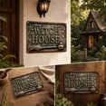 thumbnail image 6 of AZXY Halloween Decorations Witch‑House Vintage Metal Wall Sign, Halloween Wall Hanging Decoration, Halloween Gothic Home Ornament for Doorways Porches Bedrooms, 6 of 7