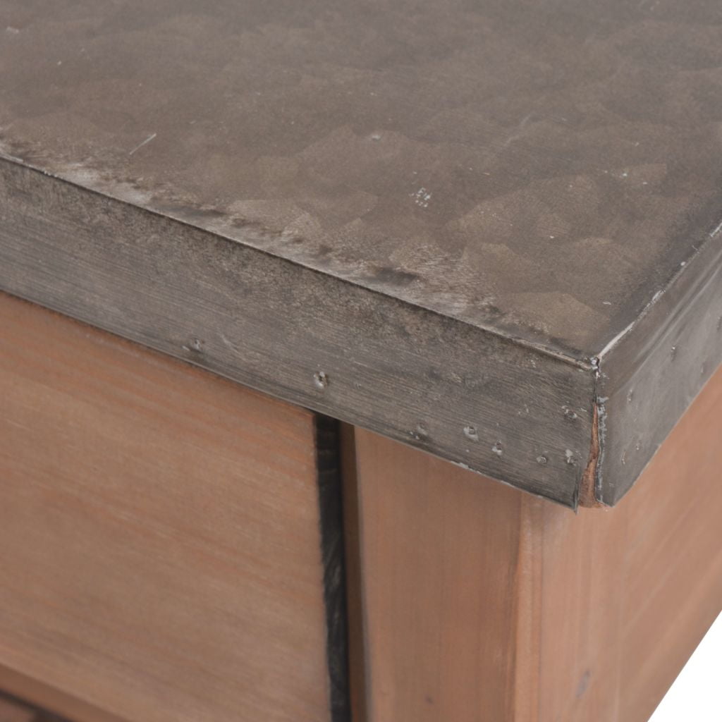 Kepooman Console Table with 3 Drawers for Living Room, Brown Kepooman Console Table with 3 Drawers for Living Room, Brown