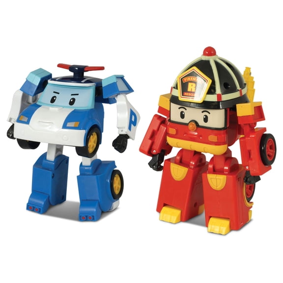 Robocar Poli 2 Pack Poli + Roy Figura Transformable de 10 cm
