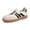 Beige/Black, variant on LUCKY STEP Retro Fashion Hook and Loop Sneakers Classic Slip on Casual Shoes,Olive Green,Womens