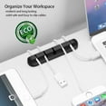 thumbnail image 2 of Desk Accessories for Charging Organizer - 5 Packs Grey Computer Desk Accessories and Adhesive Cord Organizer for Cable Holder Cleans Up Messy Wires at Home, Car and Office, 2 of 14