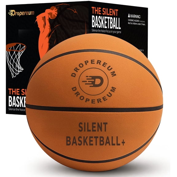 Silent Size 7 Basketball (29.5") – Airless Grooved Indoor Training Ball, Noiseless Foam Design, High Bounce Performance for Home & Indoor Practice