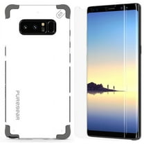 Case and Screen Protector for Note 8, White [PureGear] Dualtek Extreme Rugged Military Tested CoverAND [Tech21] ImpactShield Full-Size Display Guard for Samsung Galaxy Note 8 (SM-N950)