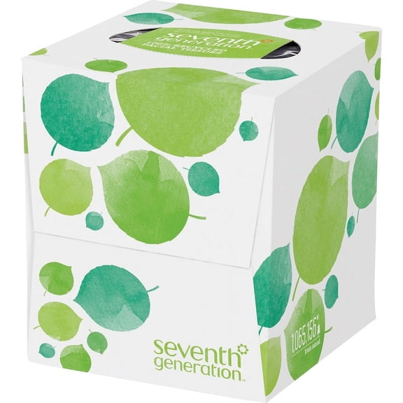 Seventh Generation 100% Recycled Facial Tissues - 2 Ply - White - Paper - Hypoallergenic, Non-chlorine Bleached, Dye-free, Fragrance-free - 85 Per Box - 1 / Box | Bundle of 5 Boxes