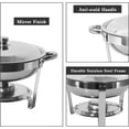thumbnail image 5 of Jacgood 5 Qt Chafing Dish Buffet Set,2 pack Stainless Steel Round Chafers and Buffet Warmers Sets with Food and Water Trays for Catering, 5 of 7