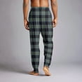 thumbnail image 5 of Cyglowse Men's Cute Pajamas Pants Plaid Printed Pants Drawstring Elastic Waist Pant Cuffed Home Sleep With Pockets Navy L, 5 of 7