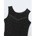 thumbnail image 5 of Venjoe Kids Girls Ice Skating Sparkle Diamond V-shaped Sheer Tulle Splice Leotard A-line Dress for Black 16, 5 of 7