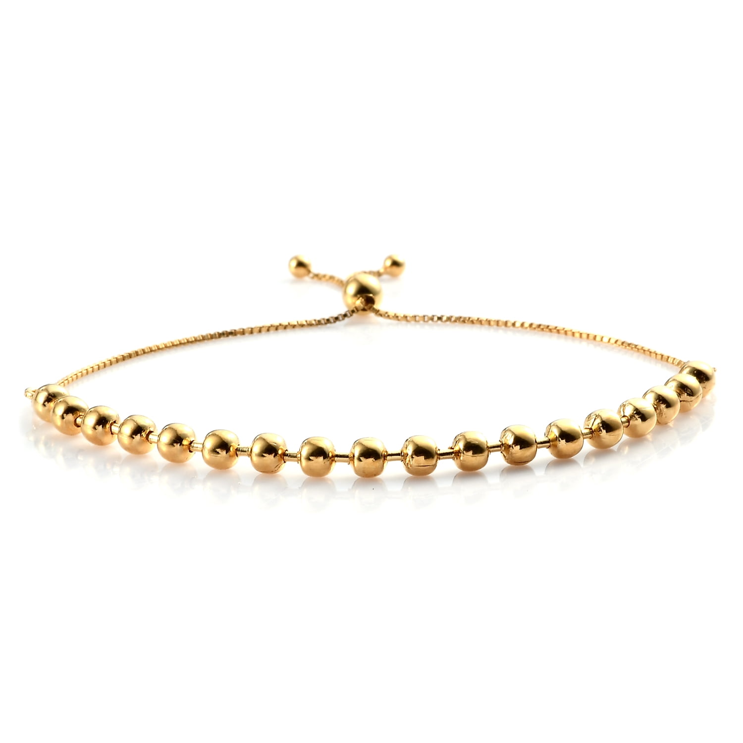 Shop LC 925 Sterling Silver Yellow Gold Plated Bead Ball Bolo