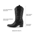 thumbnail image 2 of Bota DREAM PAIRS DWUMMB2504 Negra con Bordado y Tacón Grueso, 2 of 8