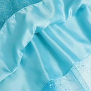 MAVLLY Princess Costume for Girls Cosplay Dress Bling Synthetic Crystal Bodice Snow Queen Princess Party Dress Fancy Children Clothes with Accessories Set 8 (2-12T)