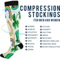 thumbnail image 4 of GZHJMY 1 Pair St. Patrick's Day Clover Compression Socks for Women Men, Knee High Stockings for Athletic Sports,Running,Travel, 4 of 7