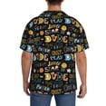 thumbnail image 3 of Lsque Basketball print Men's Cuban Collar Short Sleeve Shirt Summer Beachwear Casual Button Down Fashionable Vacation Leisure Shirt-X-Large, 3 of 7