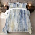 thumbnail image 2 of Erosebridal Oil Painting Twin Quilt Set, Blue Gray Ombre Twin Coverlet Set, Reversible 2-Piece 1 Bedspread and 1 Pillowcase, 2 of 7