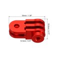 thumbnail image 2 of Unique Bargains Adaptateur de Trépied pour Caméra d'Action 1/4 Pieds en Aluminium Style 3, Rouge, 2 of 5