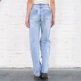 thumbnail image 4 of Sngxgn Women's Regular Rise Stretch Denim with Pocket(Light Blue,M), 4 of 7