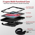 thumbnail image 3 of ELEHOLD Case for Apple iPad Air 11 (2024), Shockproof Case with 360°Rotating Adjustable Shoulder Hand Strap & Stand,Black, 3 of 8