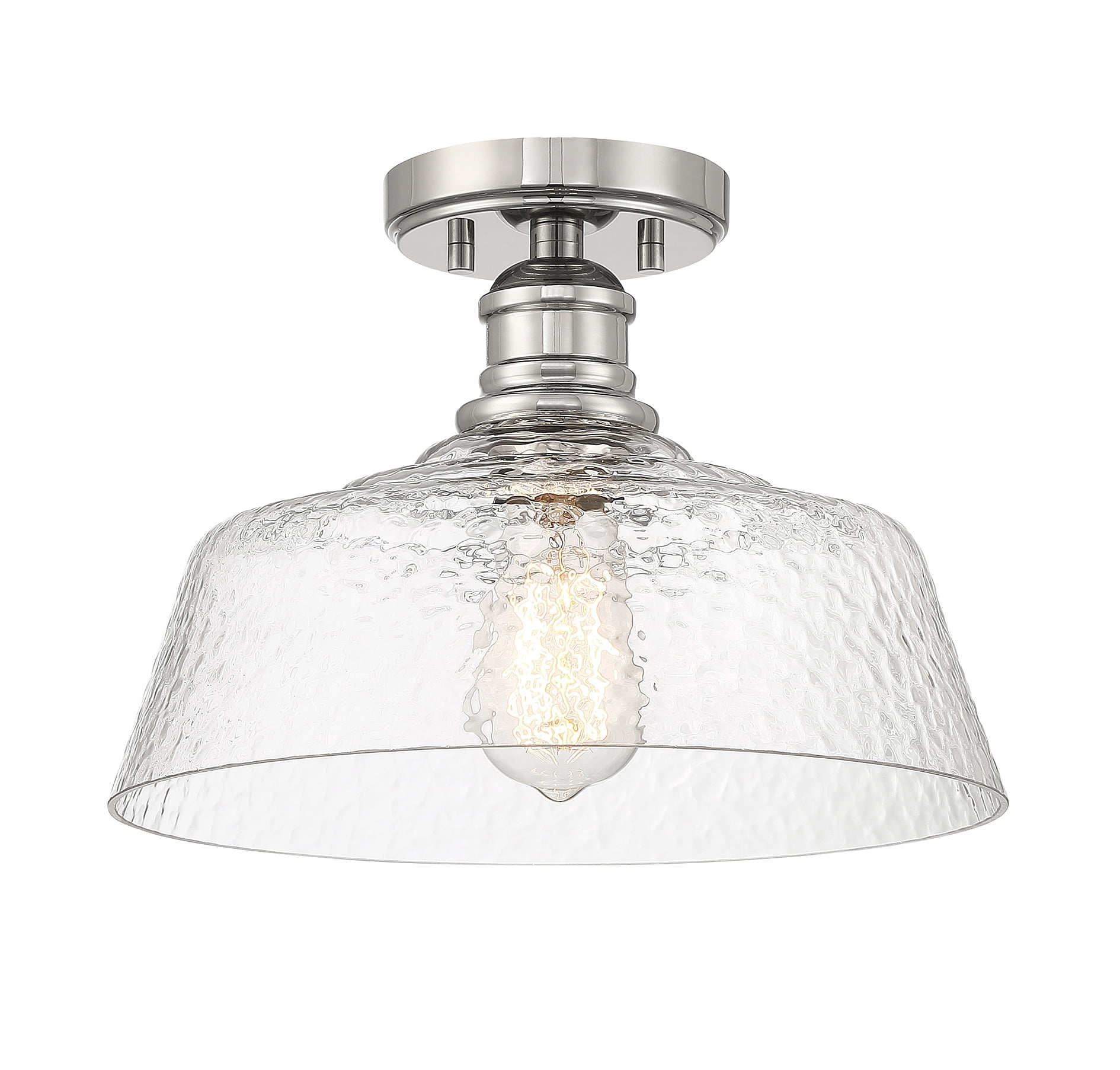 Trade Winds Finn 1-Light Ceiling Light in Polished Nickel