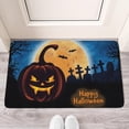 thumbnail image 2 of Happy Halloween Pumpkin Front Door Mat,Durable Absorbent Mat 17x30 Inch Pumpkin Skull Bat Spider Floor Mat for Kitchen Nursery Floor Entryway Rug, 2 of 6