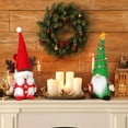 thumbnail image 3 of 2 Pack Gnomes Christmas Decorations 14 Inch Plush Swedish Tomte Xmas Gnome Red Green Figurines Elf Santa Collectible Dolls Christmas Ornaments Holiday Indoor Home Tabletop Decorations Gifts, 3 of 6