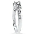 thumbnail image 3 of Pompeii 1ct 3-Stone Diamond Engagement Round Brilliant Cut Ring 14K White Gold (H-I,SI), 3 of 4