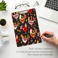 thumbnail image 4 of FMSHPON RoosterChickens Clipboard Hardboard Wood Nursing Clip Board and Pull for Standard A4 Letter 13x9 inches, 4 of 7