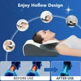 thumbnail image 5 of DONAMA Cervical Neck Pillow for Pain Relief Sleeping,Memory Foam Pillow with Breathable Pillowcase,Orthopedic Ergonomic Contoured Support for Side,Back and Stomach,Queen Size 23.62"×14.17"×4.72" Gray, 5 of 9