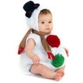 thumbnail image 1 of Disfraz de muñeco de nieve navideño para niñas pequeñas, mono de muñeco de nieve con capucha y bufanda, traje de felpa polar cálido para niñas pequeñas, mi primer traje navideño para bebés varones de, 1 of 7
