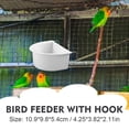 thumbnail image 7 of HAVELOR Plastic Bird Feeder with Hook, 4.25x3.82x2.11 in, Large Capacity for Multiple Birds, Easy to Hang on Garden Trees or Fences( white,6pcs), 7 of 7