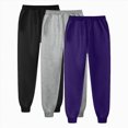 thumbnail image 2 of NOLDARES 3 Pack Baggy Sweatpants for Men Casual Pants Elastic Waist Athletic Workout Jogger Sweat,Purple,XL, 2 of 4