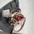 thumbnail image 2 of Bolso de mano a cuadros para mujer, Bolso informal difuso, Bolso de gran capacidad para citas diarias, 2 of 7