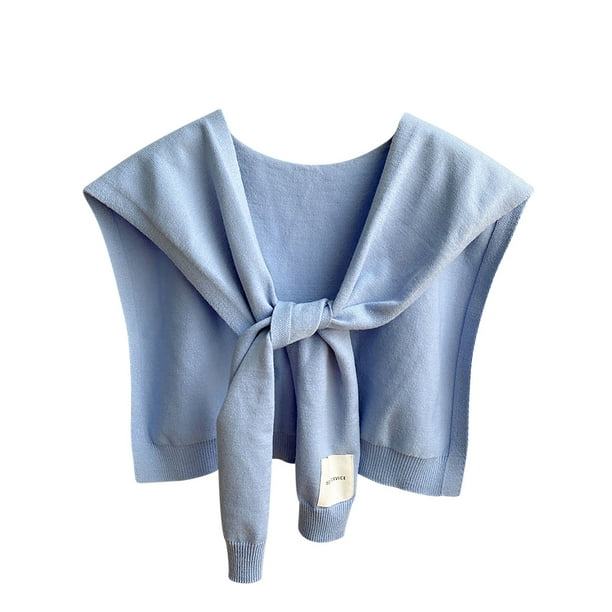 Bufandas de mujer de color liso de punto para exteriores, chal de invierno con cuello falso, bufanda decorativa Kangshi para el regazo y los hombros, bufanda para mujer
