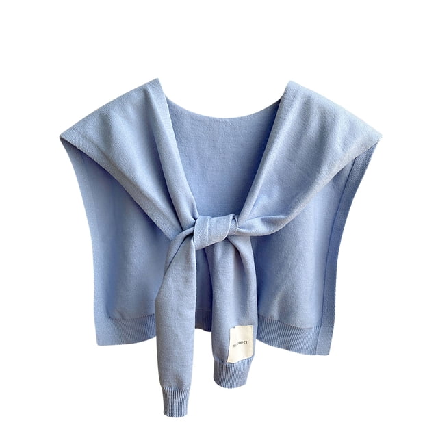 Bufandas de mujer de color liso de punto para exteriores, chal de invierno con cuello falso, bufanda decorativa Kangshi para el regazo y los hombros, bufanda para mujer