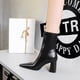 thumbnail image 4 of Zapatos de tacón alto y grueso para mujer, botas cortas ajustadas de invierno, estilo discoteca, sexys, a la moda, sencillos, adelgazantes, con punta estrecha, 4 of 5