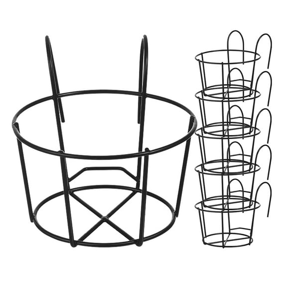HOMEMAXS 6Pcs Balcony Planter Hanger Metal Hanging Planter Bracket Iron Brackets for Window Boxes Planters