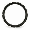 thumbnail image 2 of Titanium Notched Black IP-plated 8mm Brushed and Polished Band Size: 11; for Adults and Teens; for Women and Men, 2 of 6