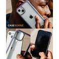 thumbnail image 5 of CaseBorne R Series Case for iPhone 14 / iPhone 13 Aluminum Frame Clear Backplate - Iridescent, 5 of 5