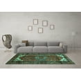 thumbnail image 3 of Ahgly Company Indoor Square Persian Turquoise Blue Traditional Area Rugs, 3' Square, 3 of 4