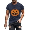 thumbnail image 2 of Handshe Men's Halloween Printed Round Neck Short Sleeve T-Shirt - Casual Daily Wear, 2 of 5