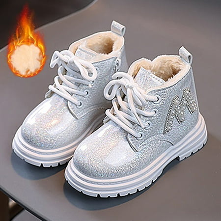 

Xijirk Girls Boots Boys and Girls Mesh Lace Shoes Lace Boots Non Breathable Boots Size 12