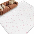thumbnail image 2 of Area Rug for Living Room, Valentine's Day Non-Slip Indoor Large Carpet for Bedroom/Dining Room, Romantic Love Blank Minimalist White Washable Low-Profile Rectangle Floor Runner Rugs - 6 x 9 Ft, 2 of 7