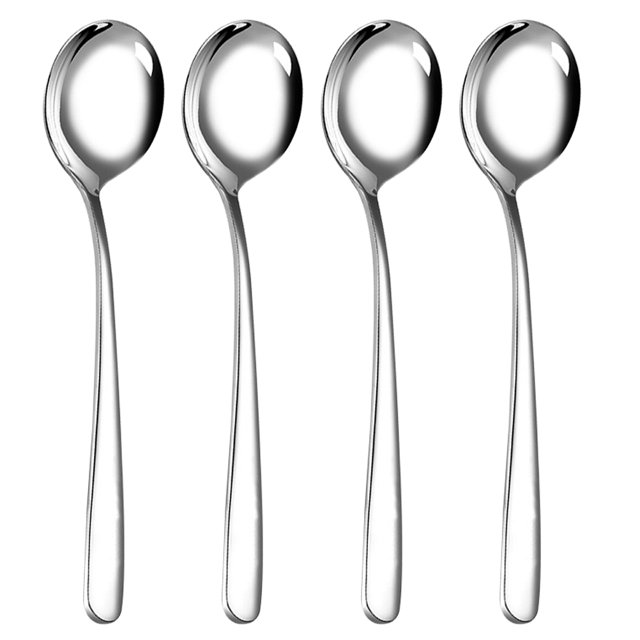 Stainless Steel Dessert Spoon for Home Use Safe Durable Easy to Clean Silver Color