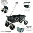 thumbnail image 5 of Creative Outdoor Foldable Wagon with Canopy and All Terrain Wheels, 150lbs Weight Capacity, Earth Black, 5 of 9