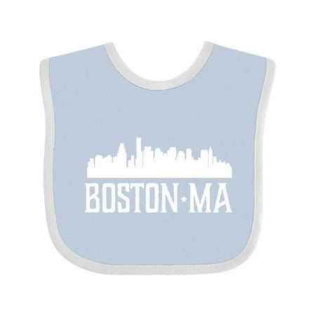 

Inktastic Boston Massachussetts Skyline City Silhouette Boys or Girls Baby Bib