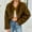 C-Coffee459, variant on JIAYUE Autumn Winter Luxurious Faux Cropped Jacket Outerwear For Women Solid Color Long Sleeve Slim Pull-On Teddy For Ladies Cozy Soft Everyday Wear