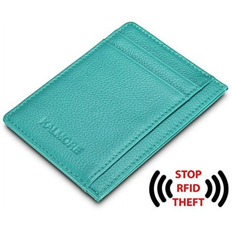 Hunter Leather Minimalistic Credit Card Holder Men Wallet Slim Front Pocket  Thin