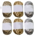 thumbnail image 4 of 18mm Wide Metallic T-Shirt Yarn 100g/Roll 87.48Yard Total Glossing Yarn Metallic Knitting Yarn for Crochet Bag Basket, 4 of 13