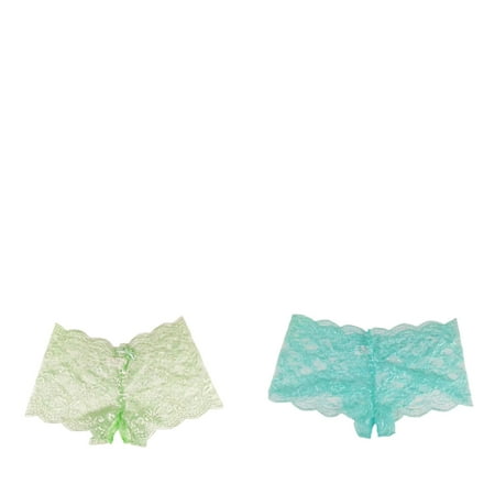 Wijhcboe 2 Pack Women s Women S Panties plus Size Sexy Underwear Sexy Lace plus Size Silk Long Underwear Women Open Panties Multi Color Maternity Support Underwear Seamless Plus Size Lady Slim Waist