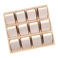 thumbnail image 4 of s de Exhibición de Aretes de / Cuero Sintético con Vitrinas de Bandeja de de Bambú, 12 Pares, tres , Beige, 4 of 8