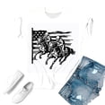 thumbnail image 3 of Women's Tops T-Shirts Graphic Print Short Sleeve Crewneck Tees Women's Clothing, 3 of 3